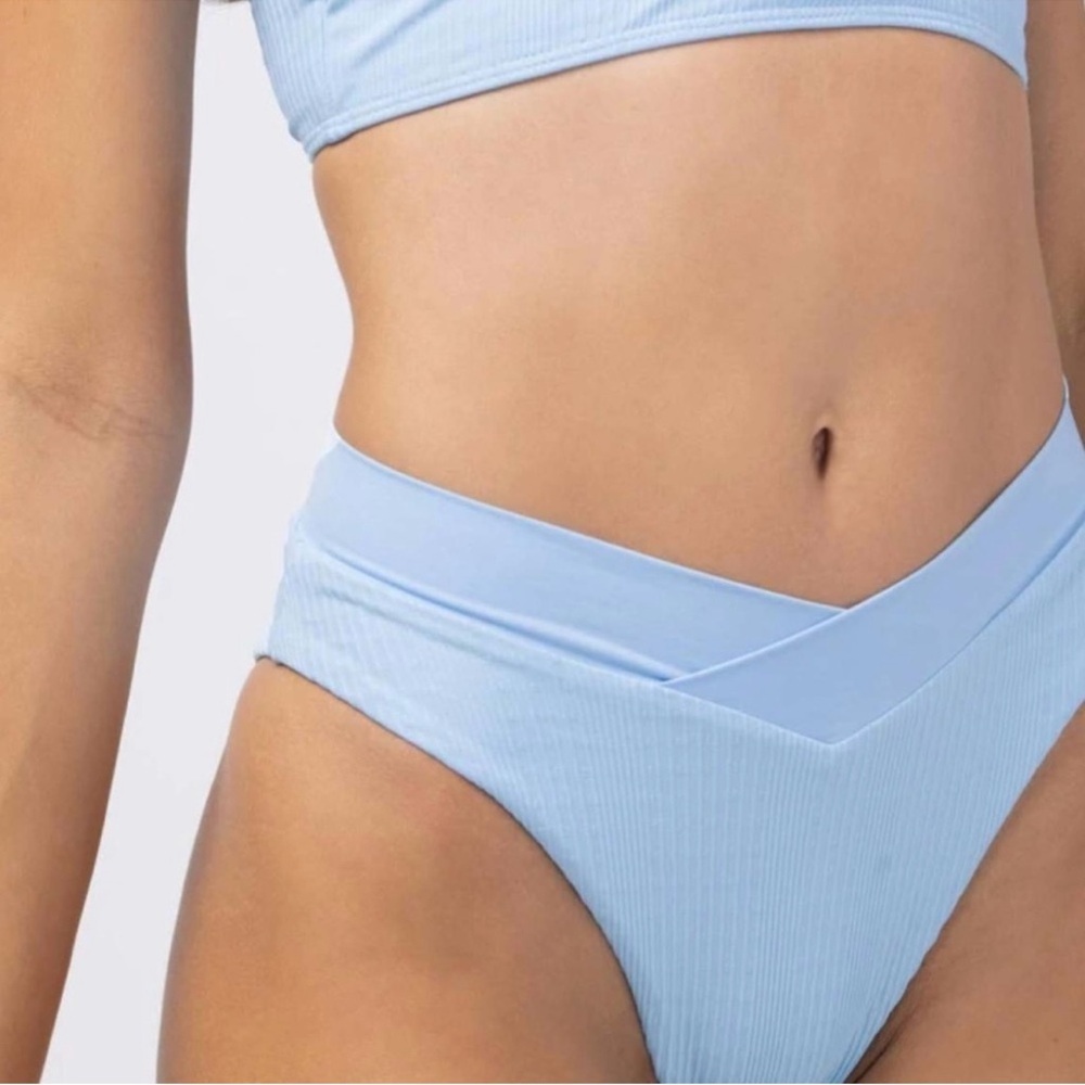 L*Space Court Bitsy Pointelle Rib Bikini Swim Bottom NWT Size S